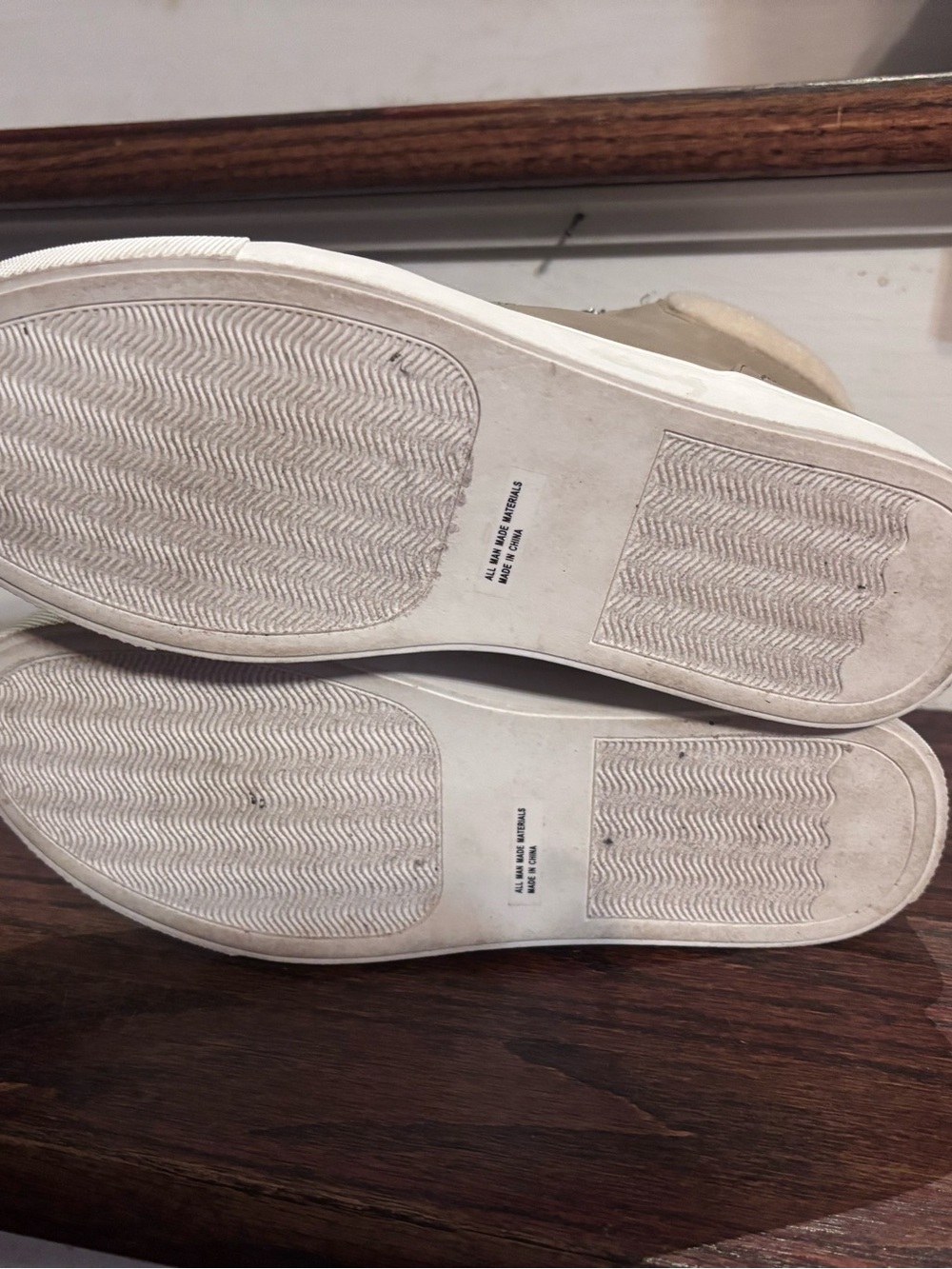 DV by Dolce Vita Taupe High-Top Sneakers with Shearling Lining - Picture 3 of 4